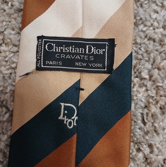 Christian Dior Striped Tie - Picture 3 of 6